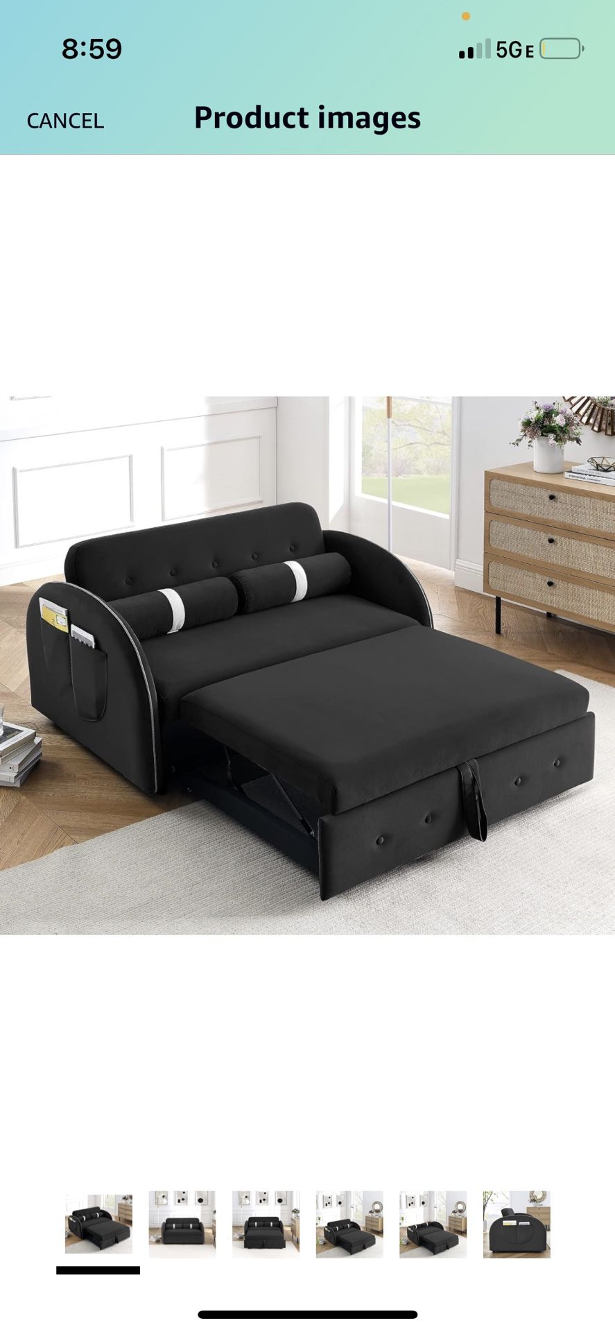 Black Sofa Bed 