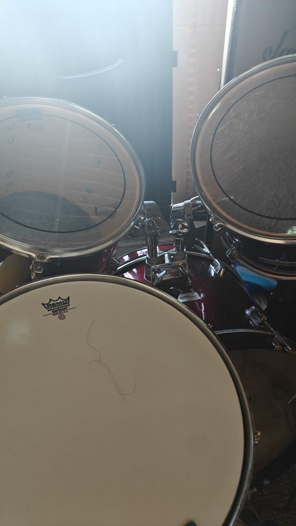 5 Piece Red Sound Percussion Drum Set