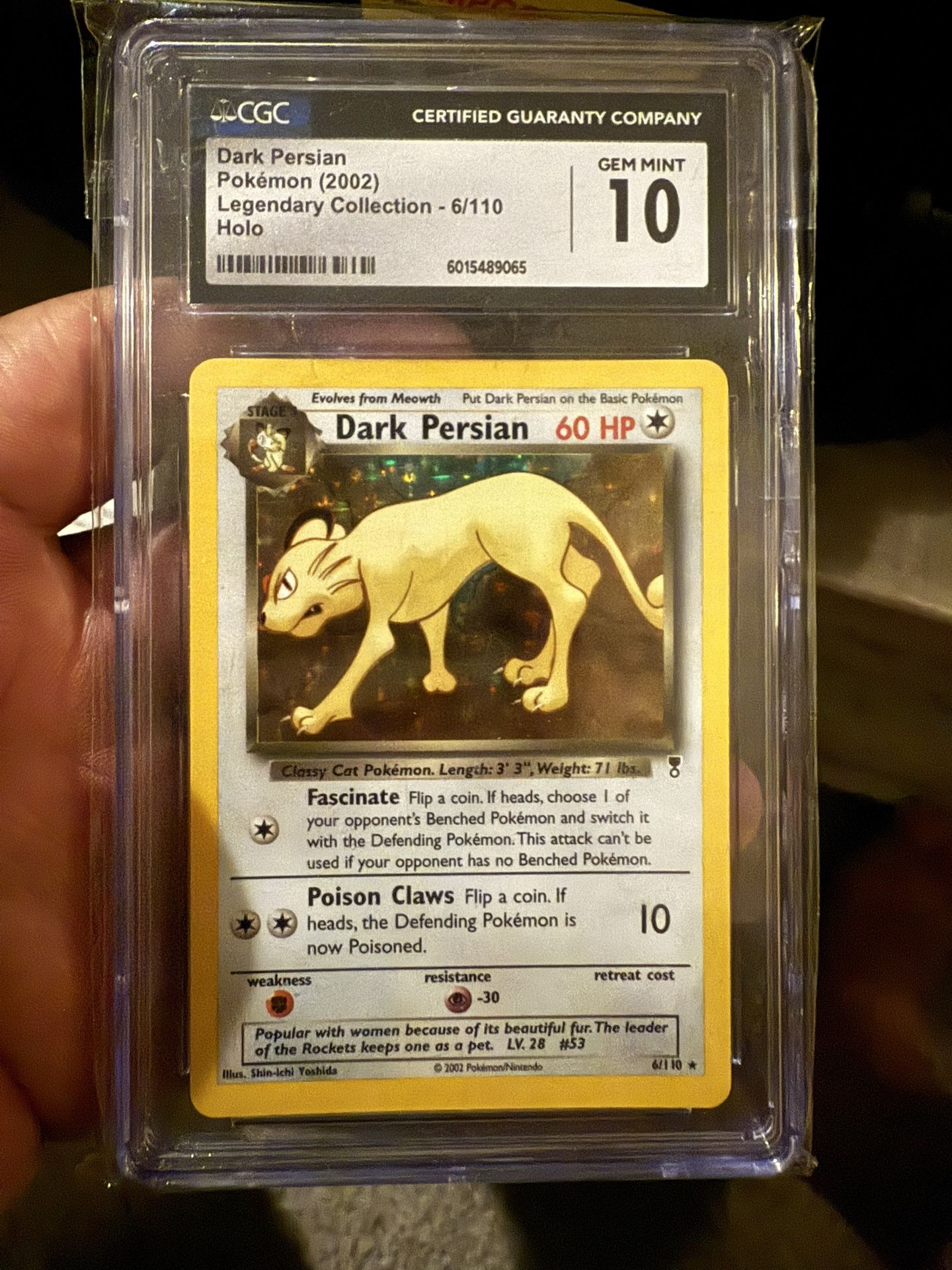 Pokémon Dark Persian Cgc 10