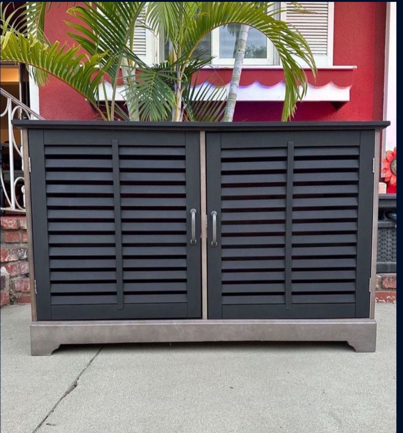 Beautiful Accent Cabinet / Storage Cabinet / Tv Media Stand With Adjustable Height Shelves. Almost 4 Foot Long