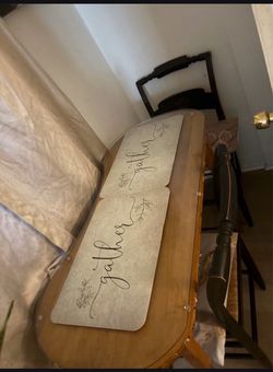 Dining table and two chairs