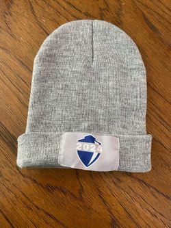Grey Graduation 2024 Beanie Cap Hat in Like New Condition