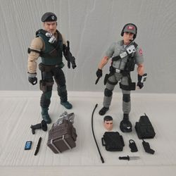 Lot of 2 GI Joe Classified #149 Dial-Tone & #178 Mainframe Complete Hasbro 6"