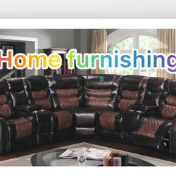 Furniture, living room sectional leather