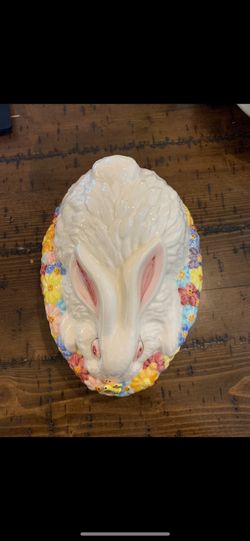 Bunny Glass Candy Dish