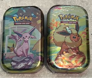 2025 POKEMON ESPEON & FLATEON PRISMATIC EVOLUTIONS SEALED MINI TINS