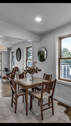 game table with 4 matching folding chairs, vintage from 1960