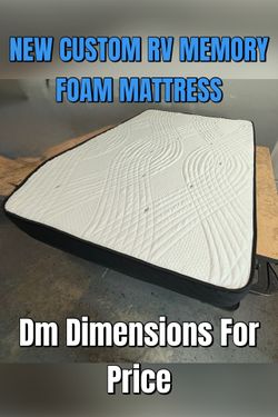 NEW CUSTOM RV MEMORY FOAM MATTRESS