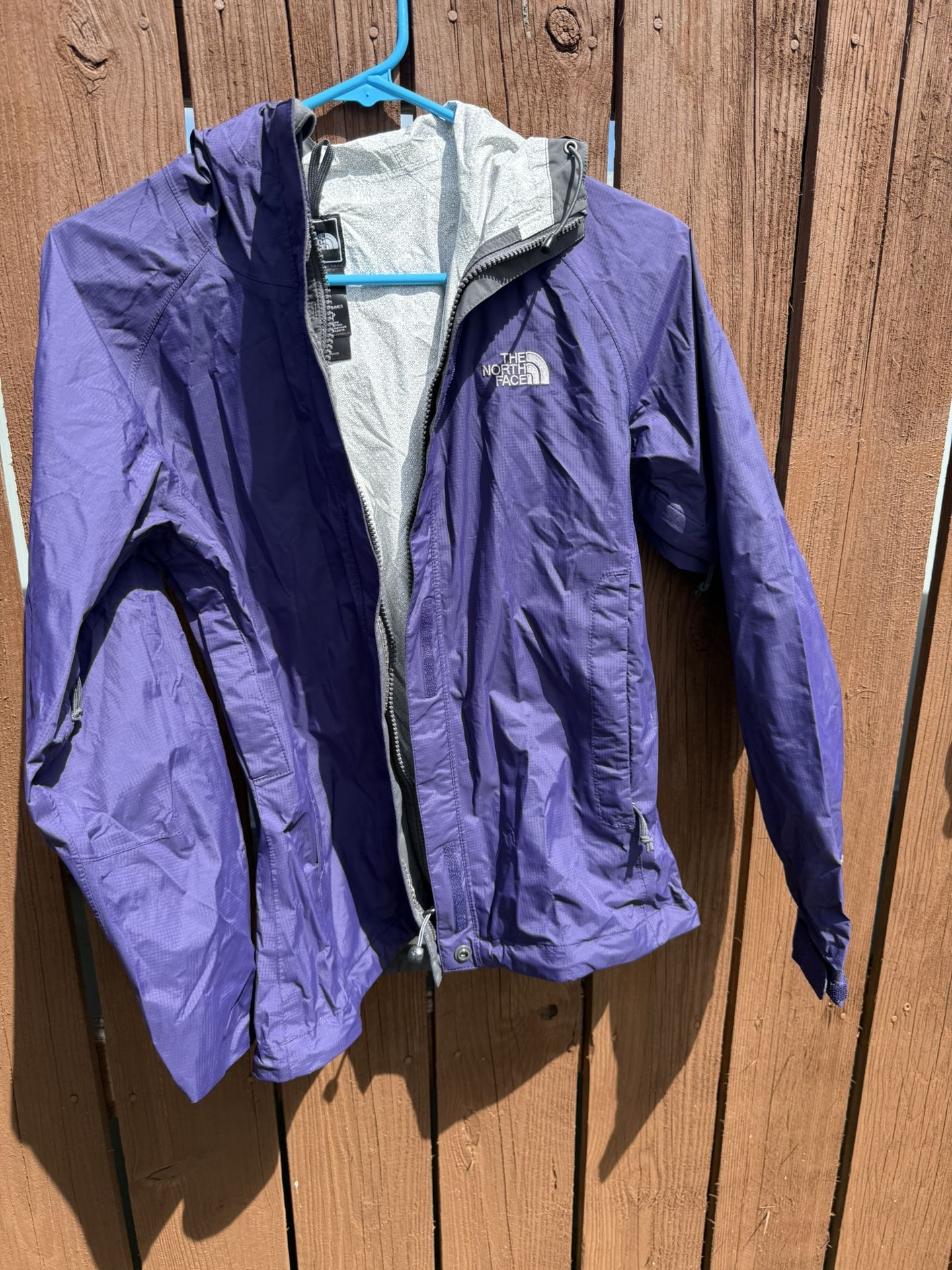 THE NORTH FACE HYVENT DT Hooded Full Zip Nylon Rain Windbreaker Jacket Women XS