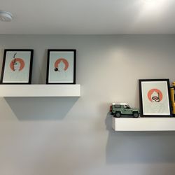 White Floating Shelves