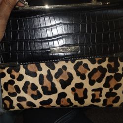 Black And Brown Leopard Print Bag