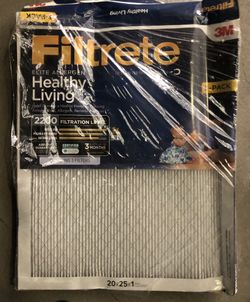 New other filtrete 3 pack 20x25x1