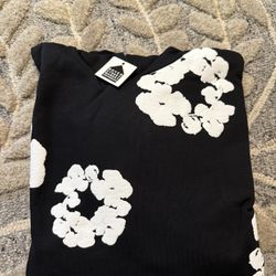 Black Denim Tear Hoodie Size L