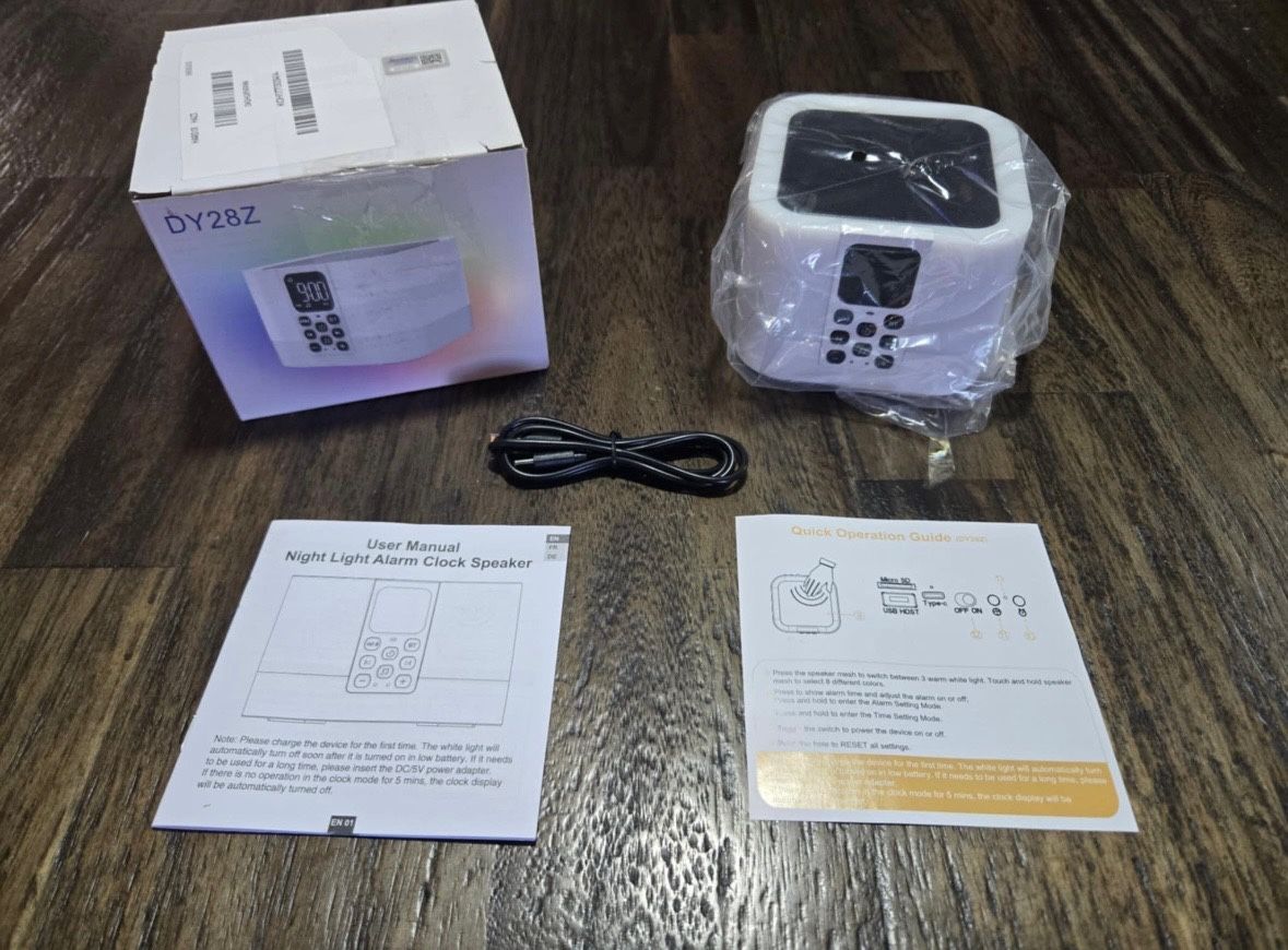 Brand New Touch Nightlight/Bluetooth Speaker/ Alarm Clock / Noise Machine