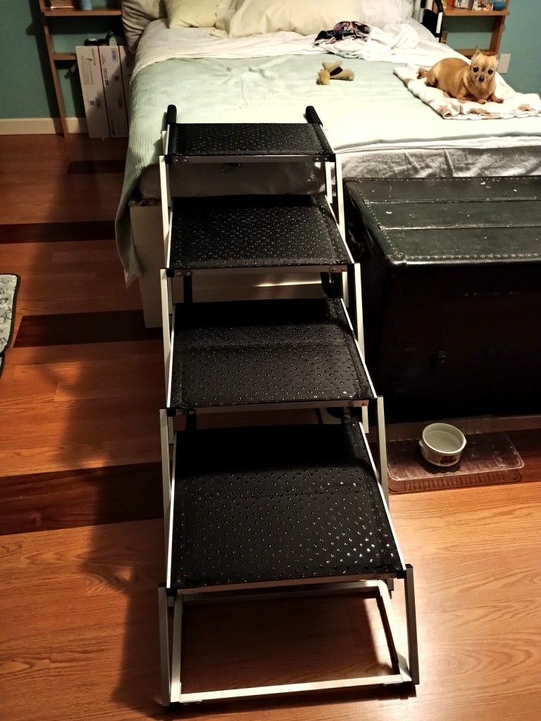 Large Dog Stairs - Extra-Wide- Black