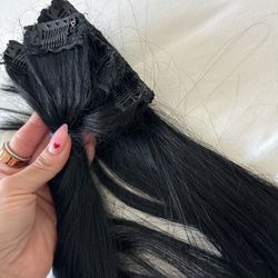 Brand new black hair extensions