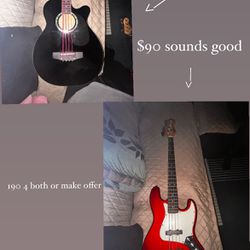 Selling two bass make offers but would like 200 at least 