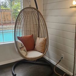 Hanging Basket Chair on stand