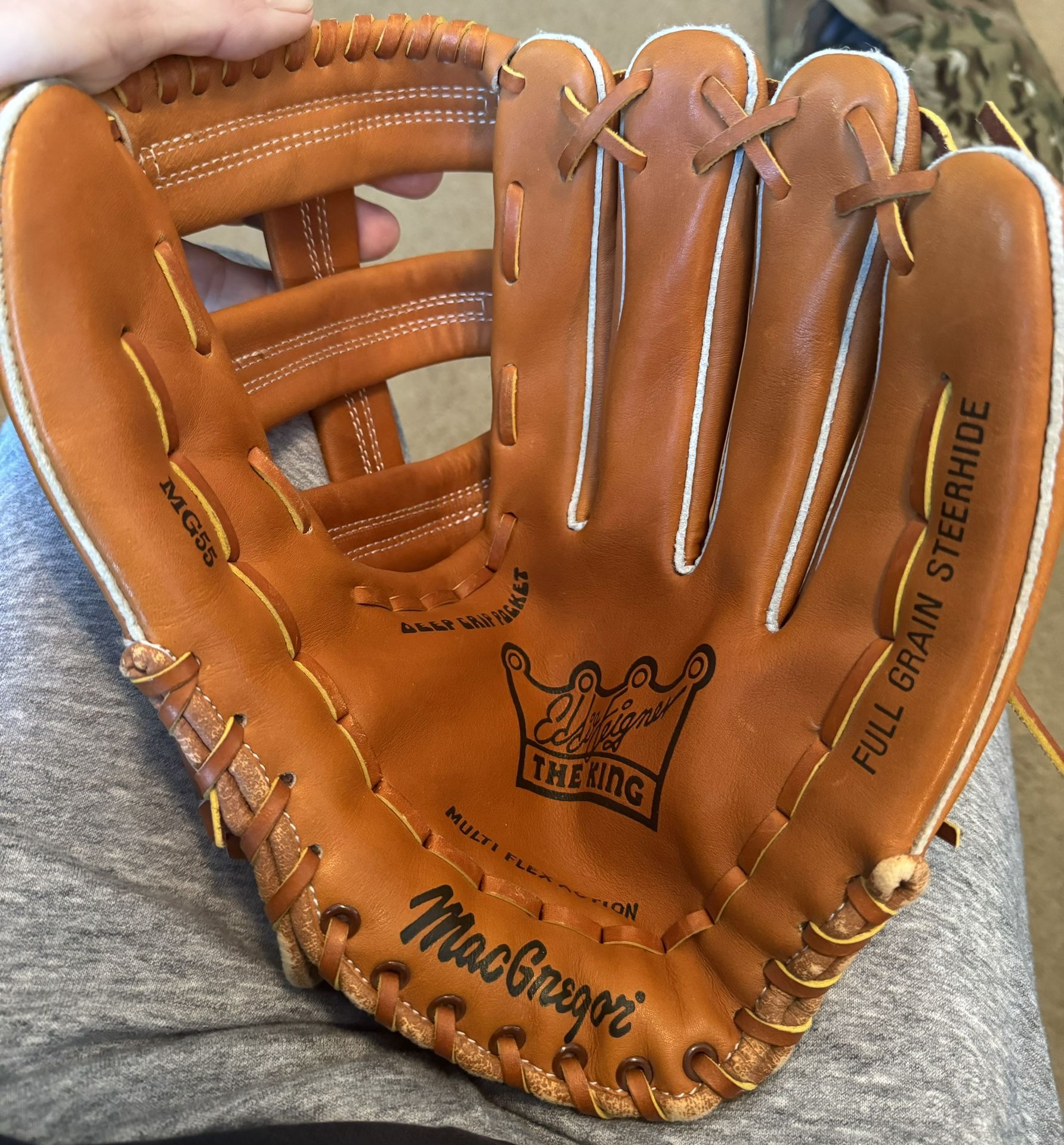 Eddie Feigner “THE KING & HIS COURT” signed Softball, with Feigner Softball Glove.