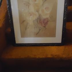 FRAMED " ROSE  " PRINT WALL ART 