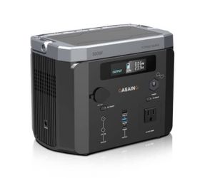 Casainc 300W Portable Power Station Outdoor Battery Generator with LED Lighting, Capable of Charging up to 7 Devices