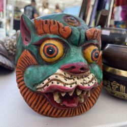 Wood Wall Hanging Animal Mask 