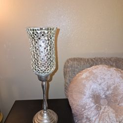 Mosaic Glass And Metal Candle Holder