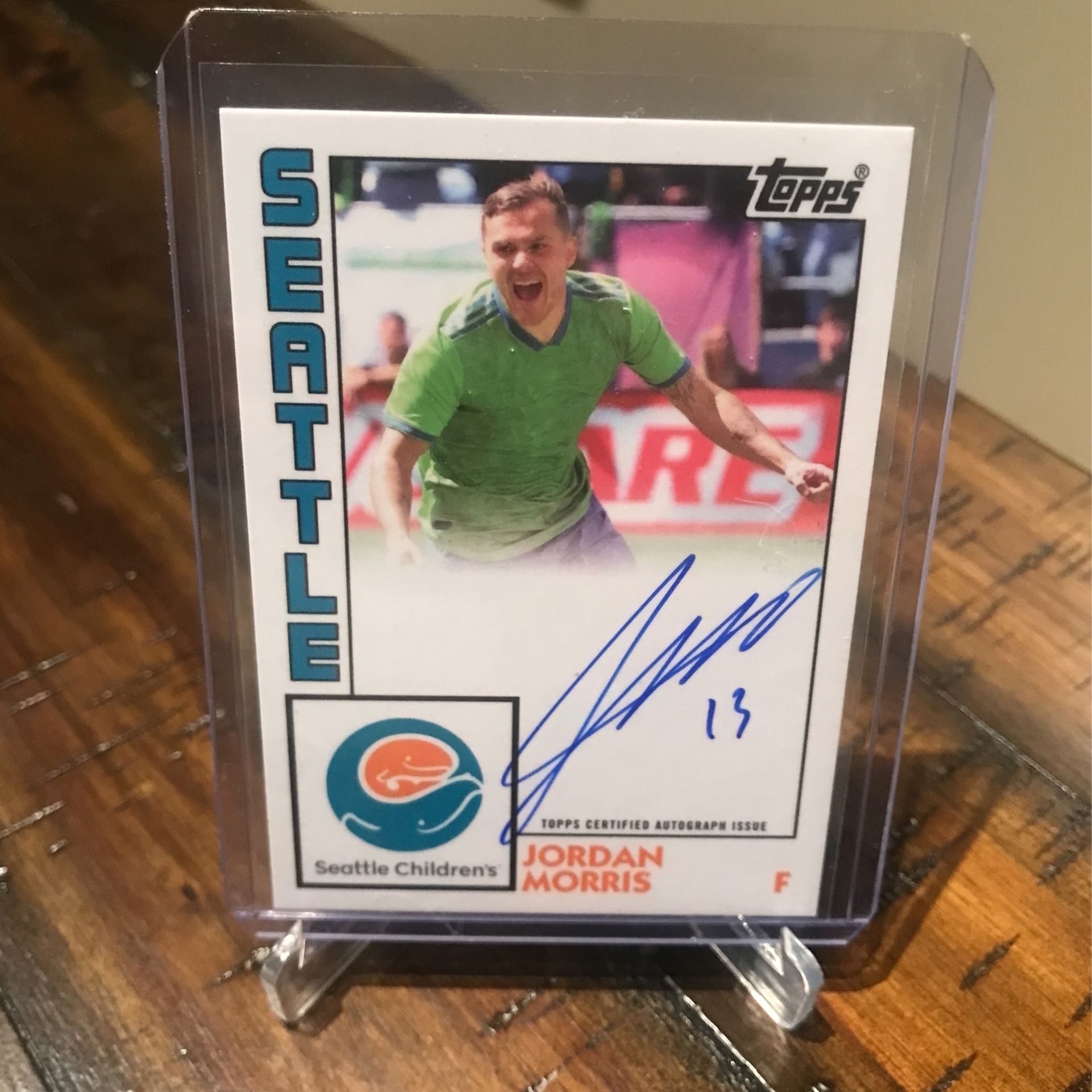 Jordan Morris autographed Topps Trading Card