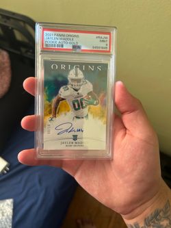 2021 Panini Origins Gold Rookie Auto Jaylen Waddle /10 PSA 9 Mint Dolphins RC POP 1🔥