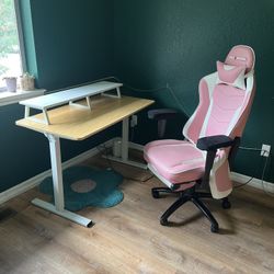 Adjustable Office Desk w/ Chair 