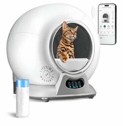 Automatic self cleaning litter box for cats
