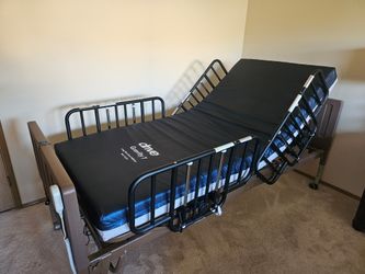 Hospital Bed with Rails