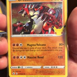 Pokemon Celebrations Groudon Holo Rare Card 017/025 NM