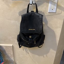 Michael Kors - Black Leather Backpack