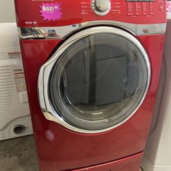 SAMSUNG FRONT LOAD DRYER WITH PEDESTAL 