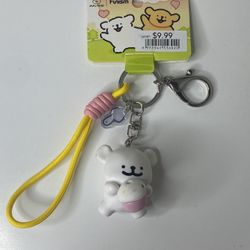 Maltese Cupcake Keychain