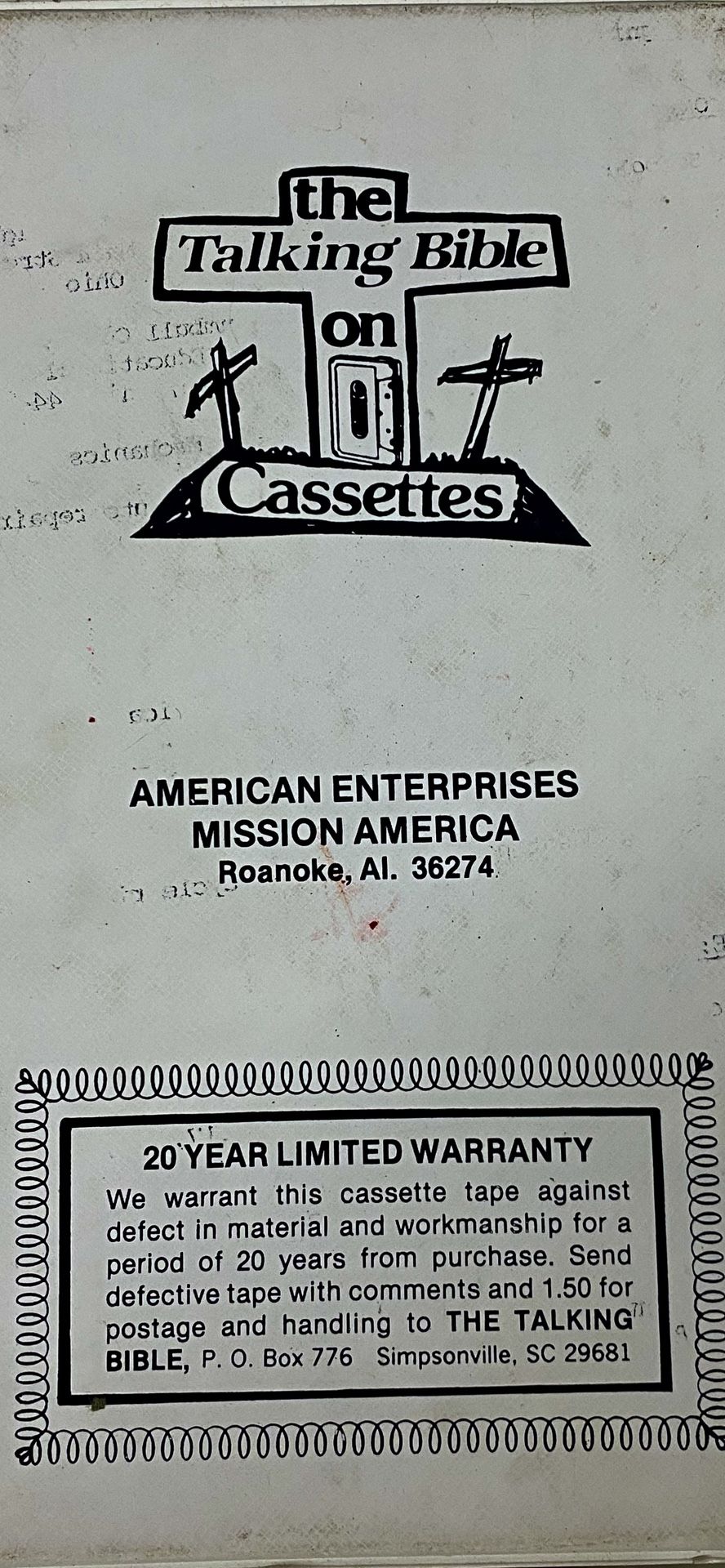 The New Testament Talking Bible on Cassettes