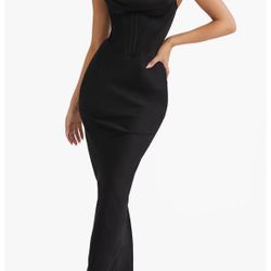 House Of CB Charmaine Corset Dress Black Size m