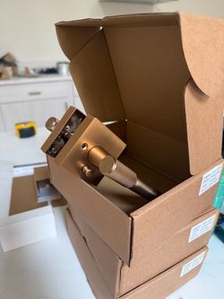 Brushed Brass Door Lock Set