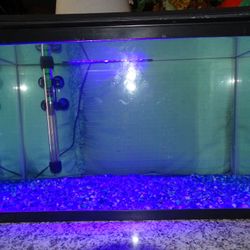 10 Gal Fish Tank , Heater, Gravel