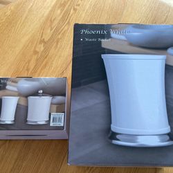 Brand New Waste Basket, Tumbler & Jar