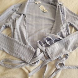 Long Sleeve Crop Blouse
