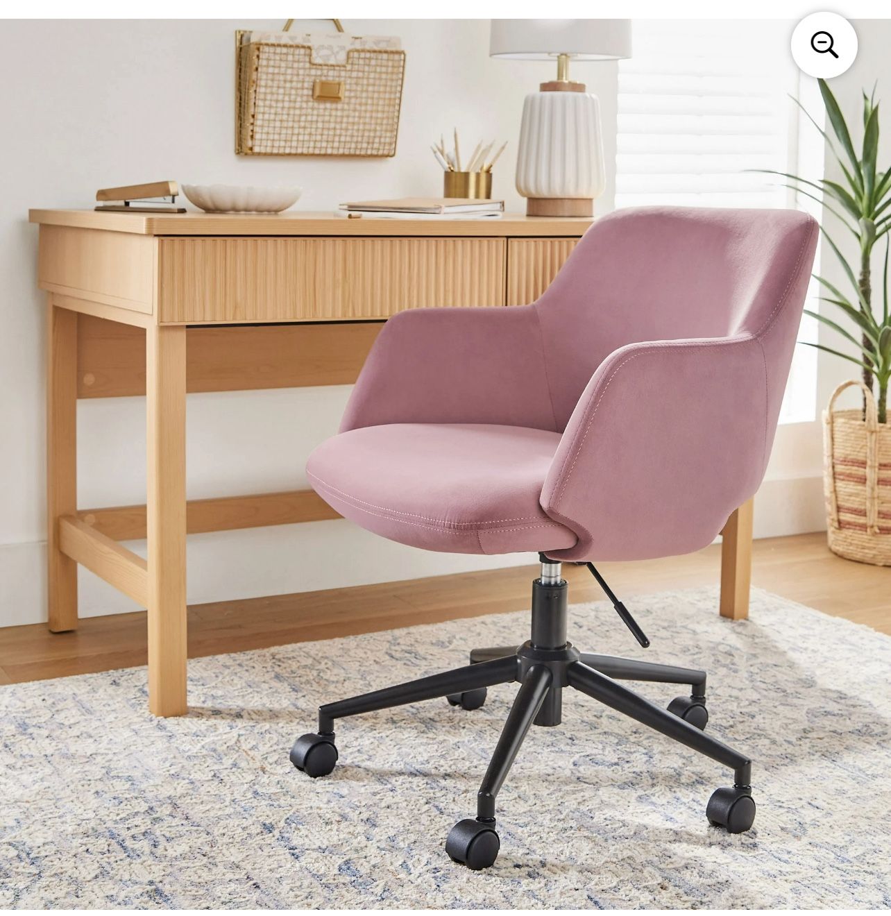 Better Homes & Gardens Lillian Office Chair, Rose