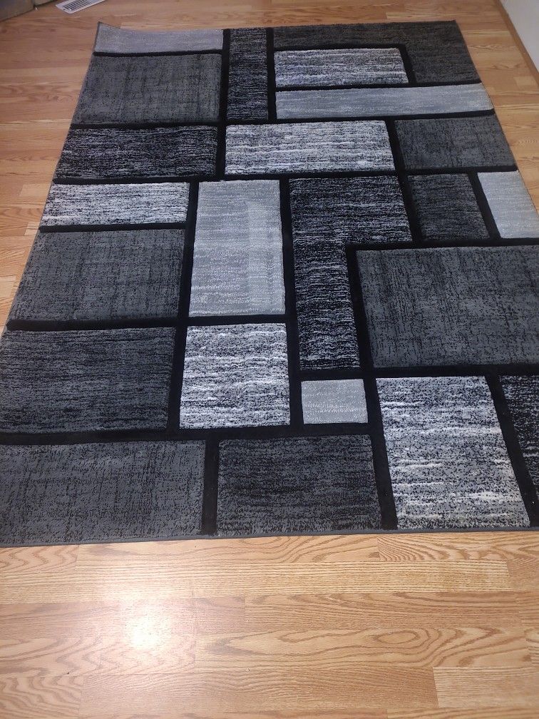 NEW PREMIUM 3995 GREY 3D. 7.5X5.2 AREA RUG
