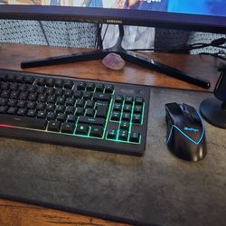 💙 Wireless RGB PC accessories bundle 💙 (MIC, KEYBOARD, MOUSE)