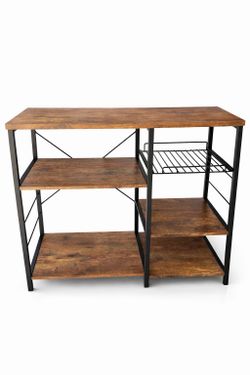 3-Tier Kitchen Baker's Rack Utility Shelf Microwave Stand with Storage and Drawer