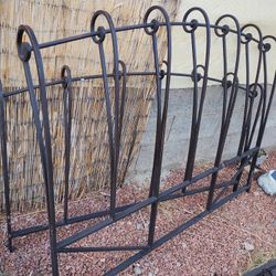 Iron Sleigh Bed And Stand Alone Mirror