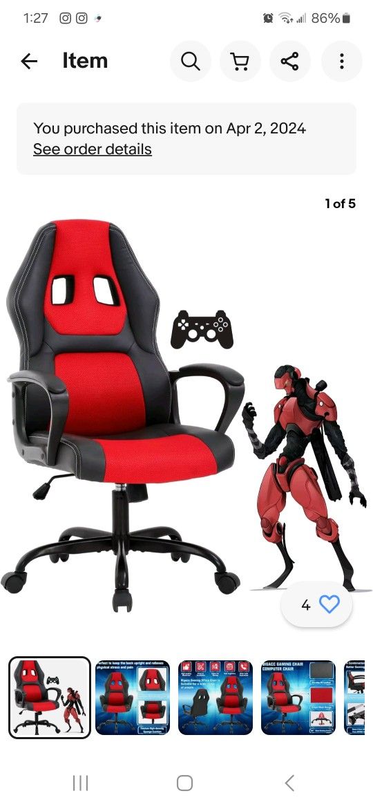 Gaming Chair For Sale $80 Firm