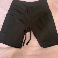 Spandex biker shorts -mid waist