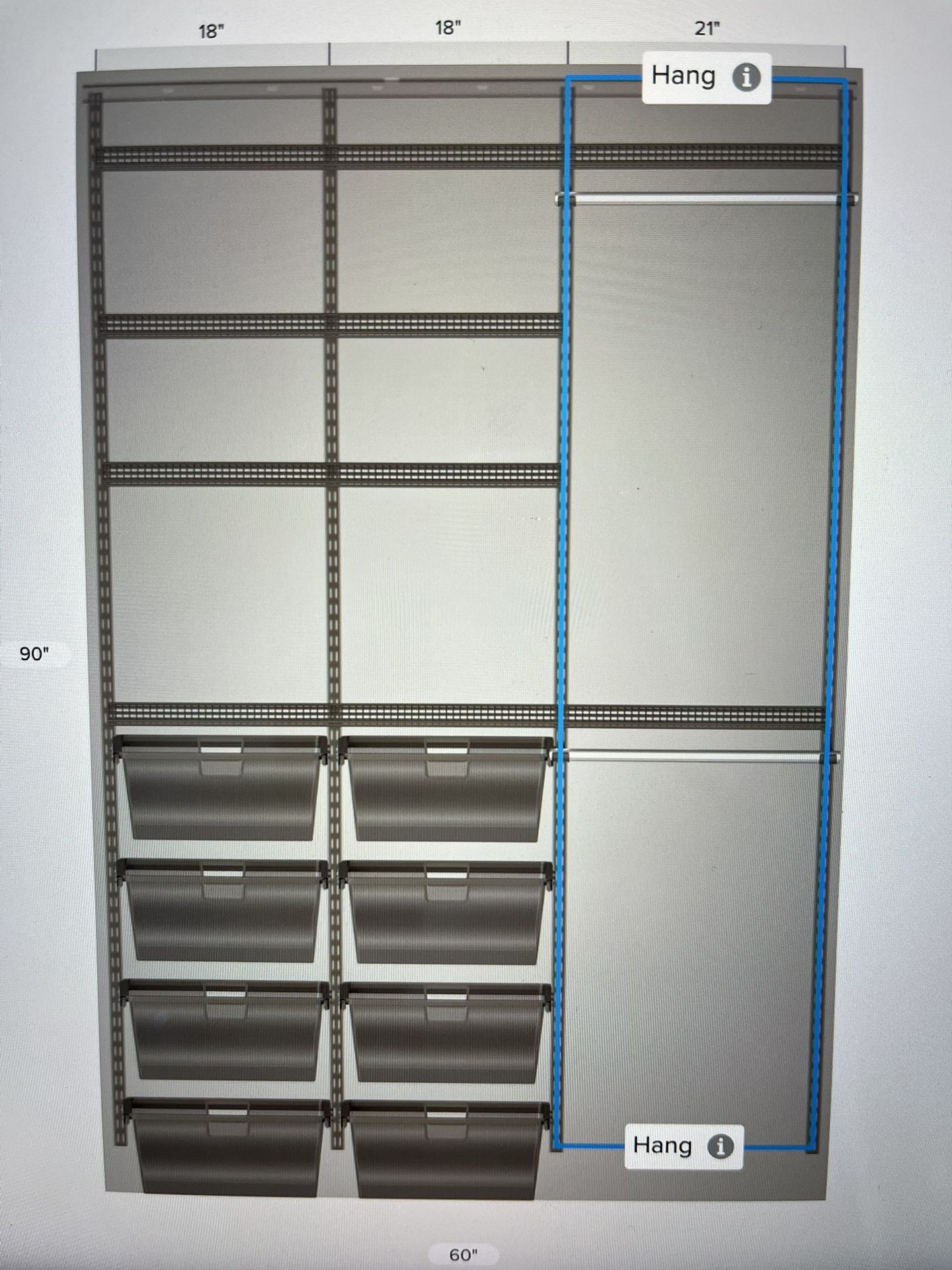 Elfa Storage/Closet Design System